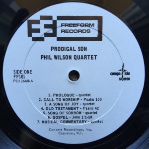 Phil Wilson Quartet - Prodigal Son (1968) Freefrom Records label A